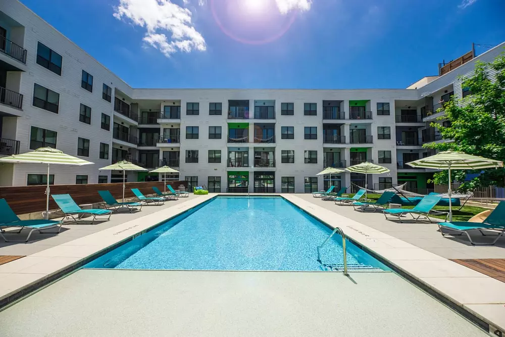Corazon apartment community exterior near Austin, TX