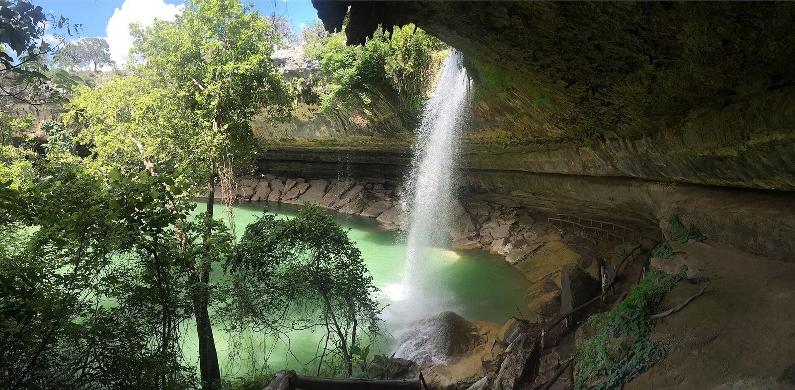 The waterfall and grotto at Hamilton Pool Preserve near Dripping Springs