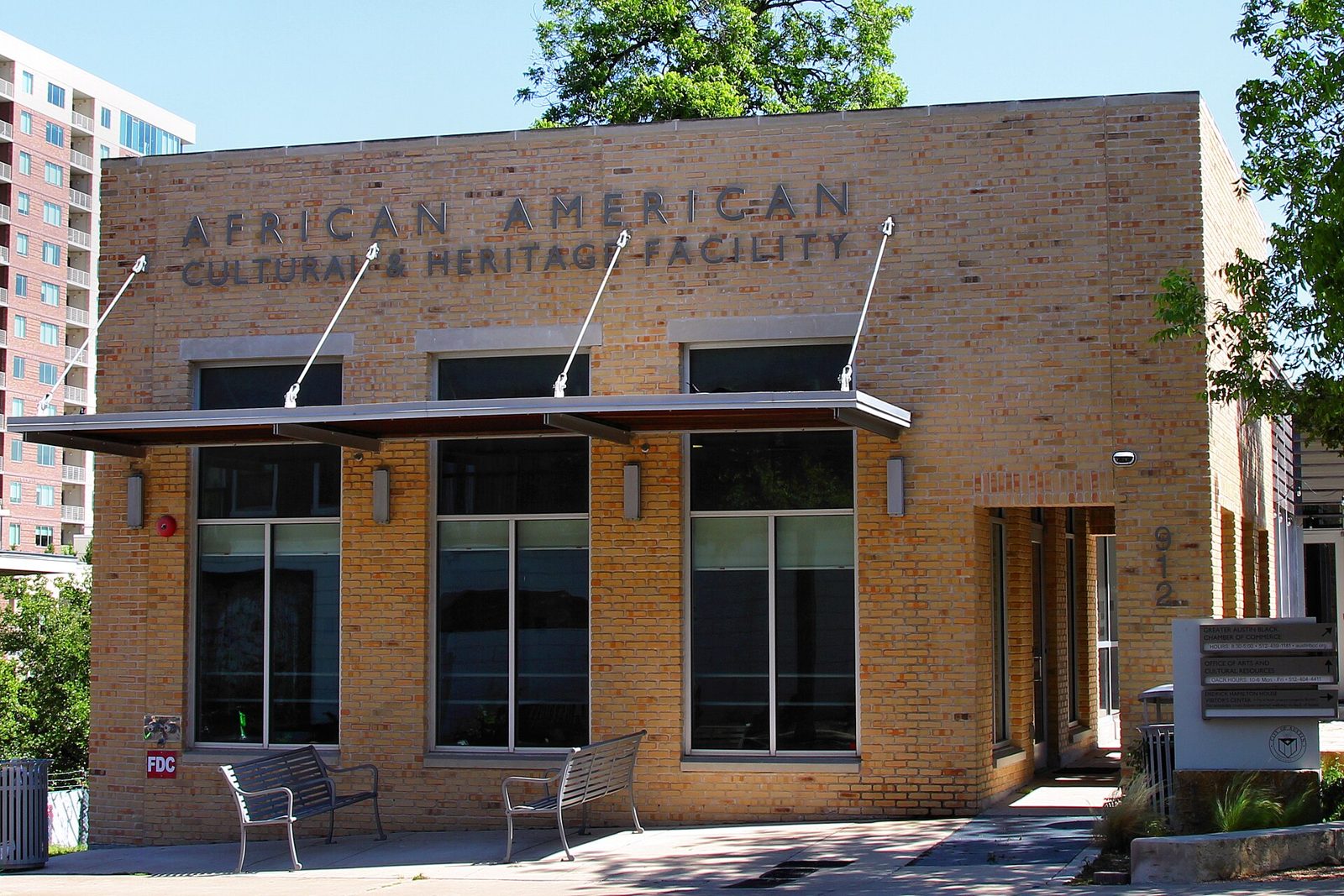 The African American Cultural and Heritage Facility on East 11th Street in East Austin