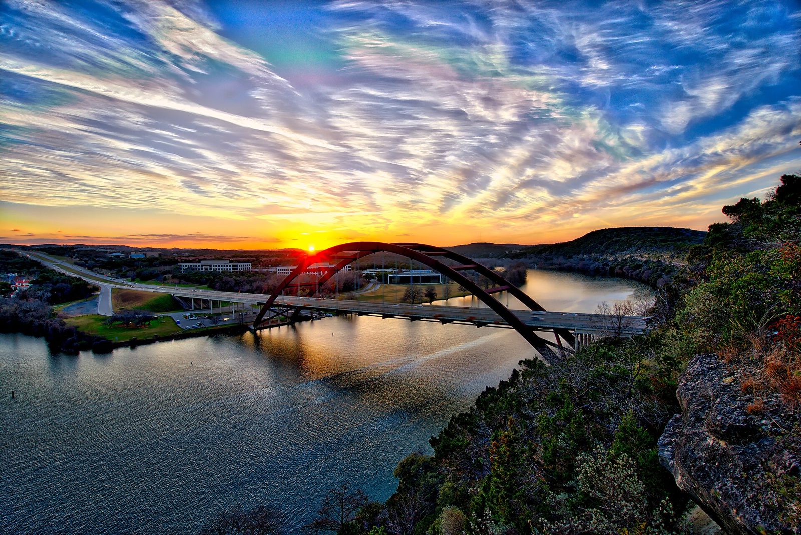 The Pennybacker (360) Bridge over Lake Austin
