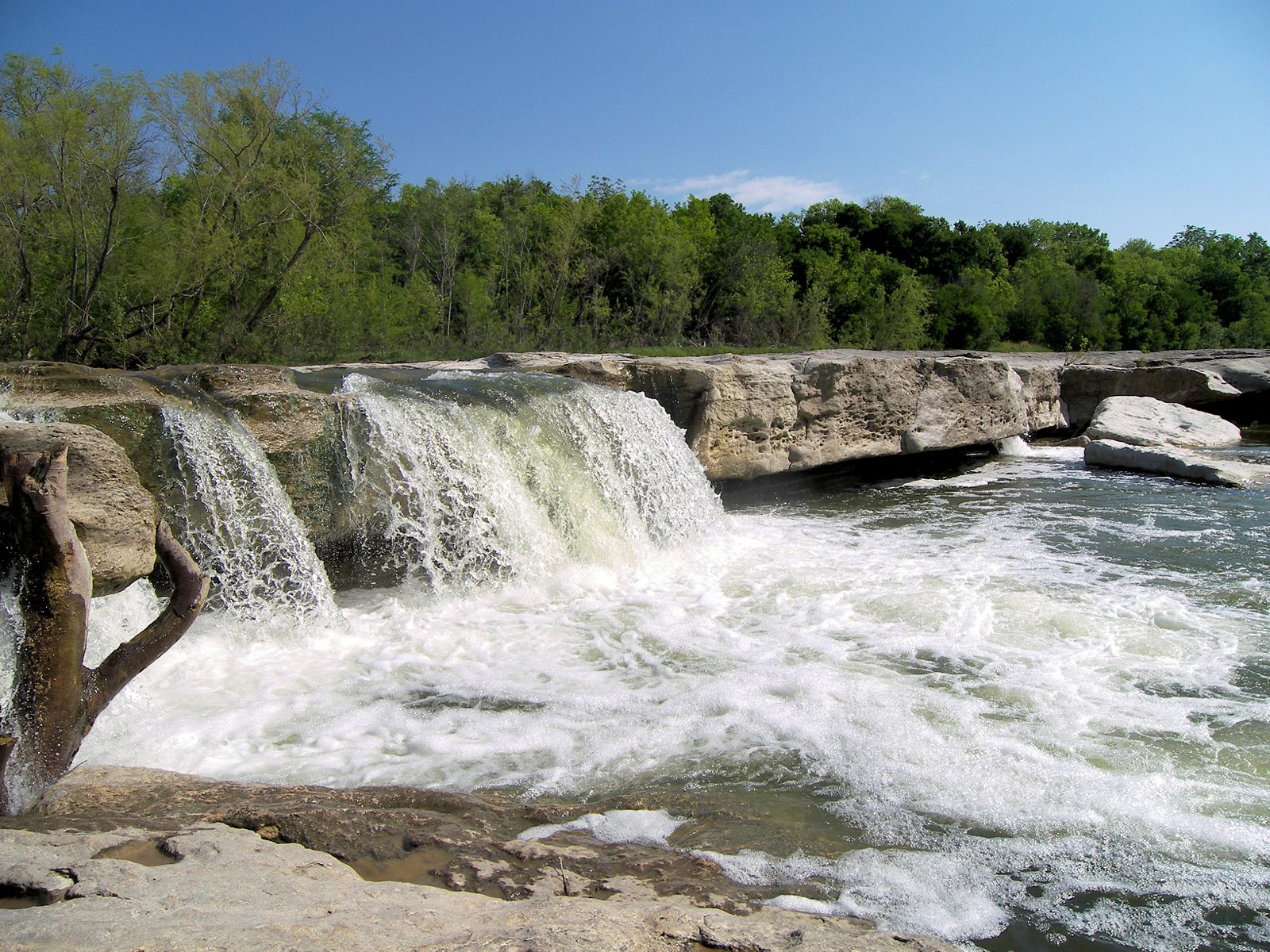 The falls at McKinney Falls State Park in Southeast Austin